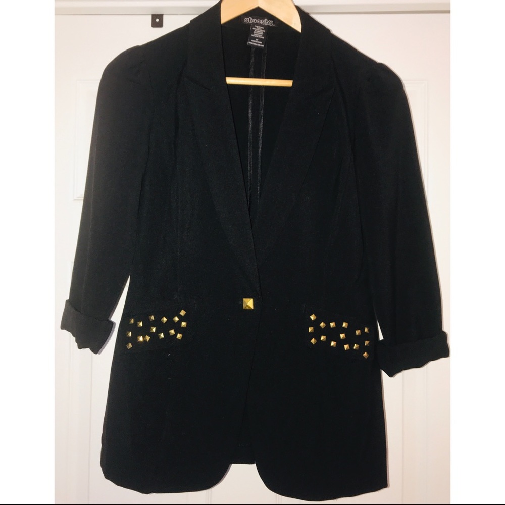 Edgy Blazer with Stud Detail